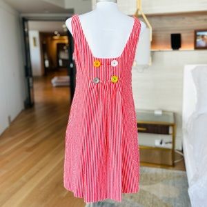 Moschino Back Buttons Seer Sucker Dress